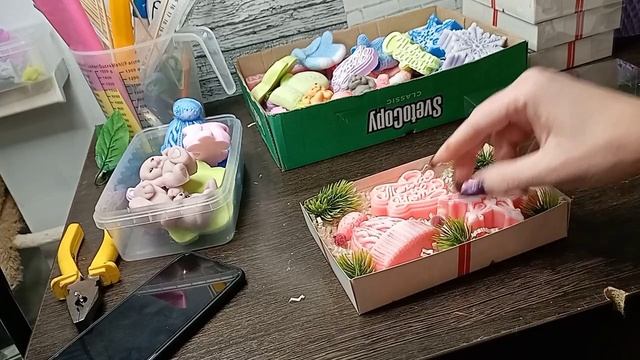 Мыловарение. Новогодние наборы из мыла. Вязаная серия