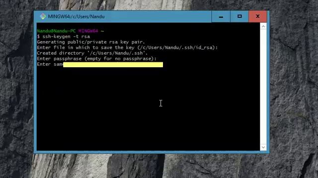 GitBash SSH Configuration with GitHub in Windows