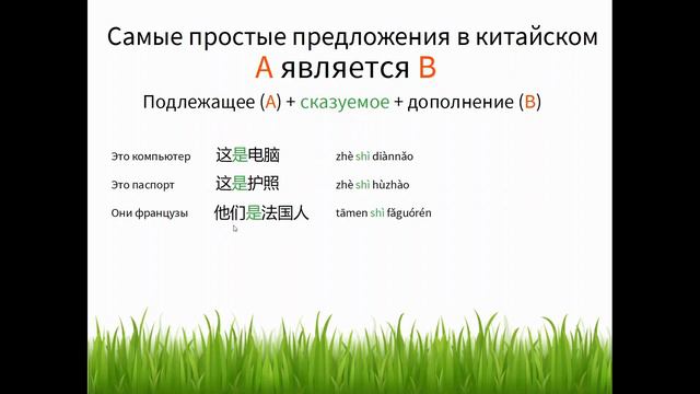 Как построить самые простые предложения на китайском, глагол 是. Китайский язык, урок, грамматика.