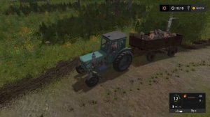 Farming Simulator 17 Курай. Работа на Лесопилке, Запуск щеподробилки и Завода по производству ДСП