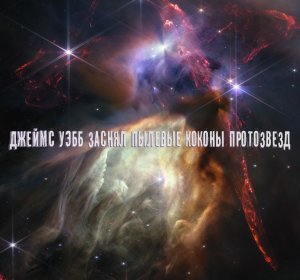 Джеймс Уэбб заснял пылевые коконы протозвезд