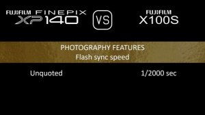 Fujifilm FINEPIX XP140 vs. Fujifilm X100S: A Comparison of Specifications