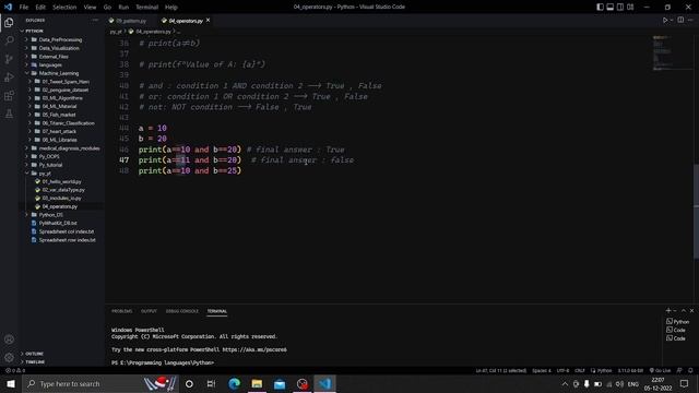 Python Tutorial 8 | Logical Opeartor | Assignment Operator