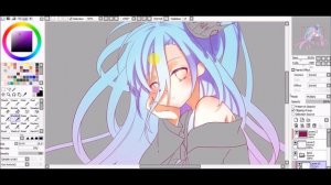 speed drawing (PAINT TOOL SAI) shiro NO GAME NO LIFE