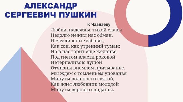 УЧИМ СТИХОТВОРЕНИЕ ПУШКИНА "К ЧЕДАЕВУ" или "К ЧААДАЕВУ" смотреть онлайн