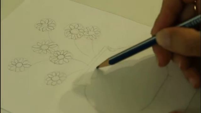 Учимся рисовать Как нарисовать вазу с цветами смотреть онлайн