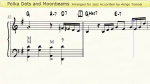 Polka Dots and Moonbeams - Jazz Accordion sheet music