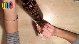 Роспись бутылки контуром DIY делайте сами