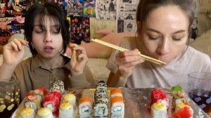 МУКБАНГ ?РОЛЛЫ/ СУШИ / MUKBANG ROLLS