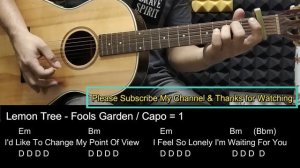 Lemon Tree - Fools Garden Guitar Tutorial Cover with Chords / Lyrics