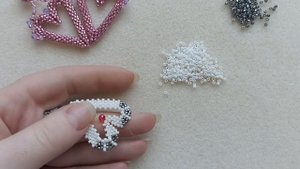 #mk Серьги из бисера в форме сердца Часть 1-я. #diy #tutorial Hart earrings Part 1