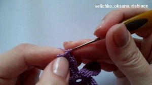 Цветок для ирландского кружева крючком . Irish lace .