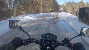 открываю мотосезон 27.03.2021 . Поездка до реки Угра. Мотоцикл Racer Forester RC200LT