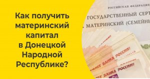 Как получить материнский капитал в Донецкой Народной Республике?