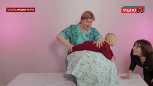 Упражнения на фитболе для новорожденных. Гимнастика для грудничков.