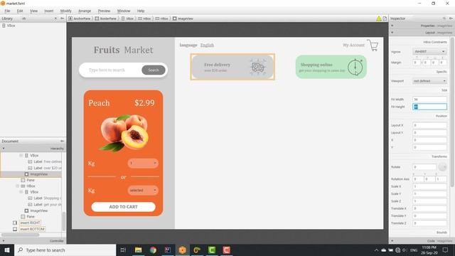 JavaFX UI: Fruits Market Design & Dynamic GridPane смотреть онлайн