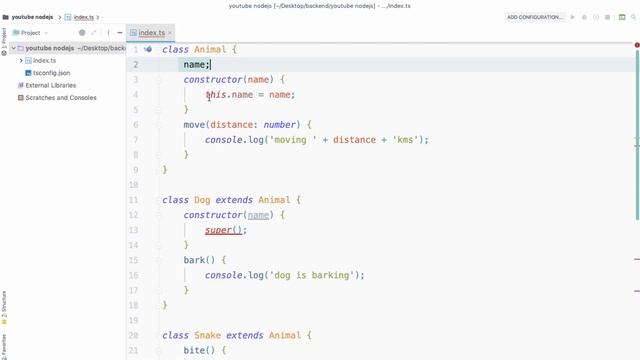 Typescript in Hindi | Classes and Inheritance in Typescript | Part 5
