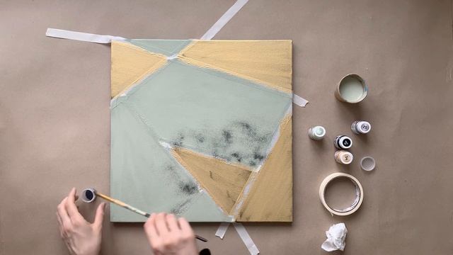 Абстракция ГЕОМЕТРИЯ. Мастер-класс с использованием малярной ленты и акриловых красок смотреть онлайн