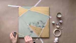 Абстракция  ГЕОМЕТРИЯ. Мастер-класс с использованием малярной ленты и акриловых красок