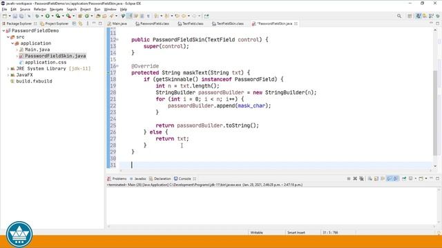 PasswordField Mask Character | JavaFX GUI Tutorial for Beginners