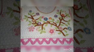 Платье для девочки крючком  Сакура итог сборка ирландское кружево комбинированное вязание.mp4