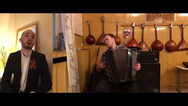Песня "Тёмная ночь" в исполнении Василия Худи, баян Антон Агафонов.mp4