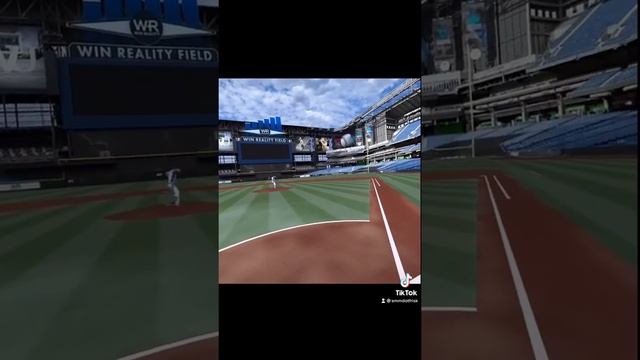 Big Hit in my 1st Virtual Reality Live At-Bat! #shorts #vr #baseball