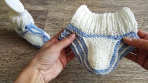 Детские пинетки спицами ? с объемной резинкой ?