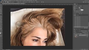 Как убрать седину или поменять цвет волос в фотошопе