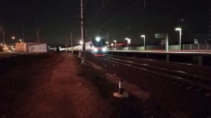 Электропоезд ЭП2д отправляется станция Марк D1 МЦД-1|Московский транспорт|РЖД