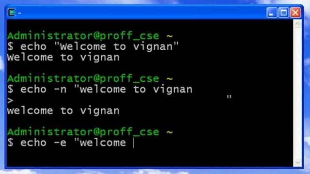 UNIX Echo (print message) смотреть онлайн