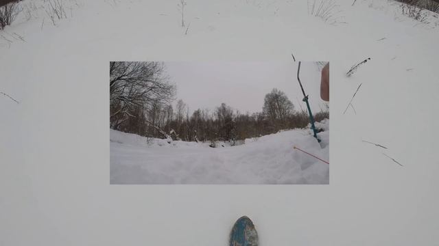 Хариус в феврале.Чуть не потерял напарника.