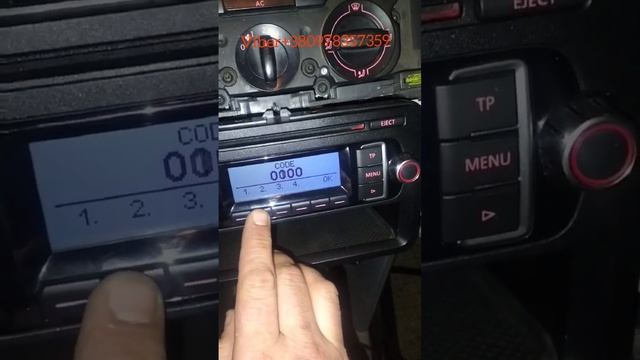 Volkswagen RCD 210 radio code decoding VW. Фольксваген радио код разблокировка, ввод кода клиентом