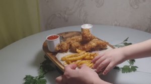 "Фиш энд чипс" идеальная ЗАКУСКА! Съели все за 2 минуты и еще просили!