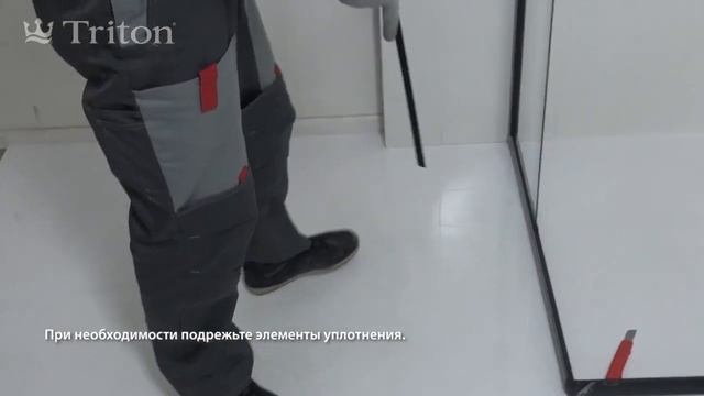 Сборка душевого ограждения Вента Блэк Triton смотреть онлайн