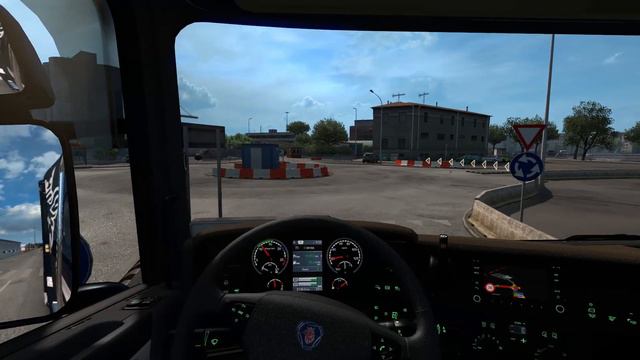 ETS 2 Promods Napoli - Ohri Seferi.  Gercekci Sürüs Performansi. G29 Ile Sefer Yaptik!