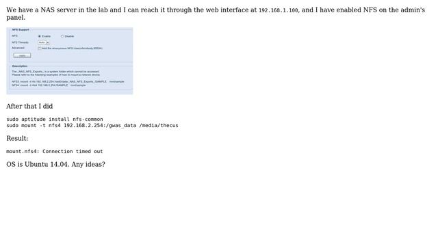 Unix & Linux: Mount a NFS partition from a NAS server смотреть онлайн