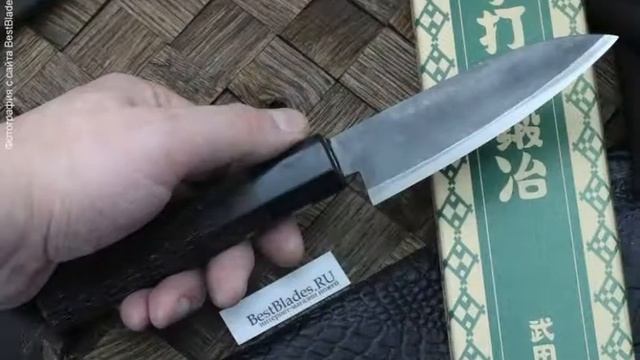 Кухонный нож Takeda HOCHO NAS MiniPetty 100 мм смотреть онлайн