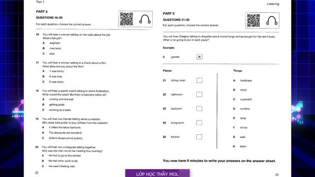 KET - A2 Key 1 Authentic Practice Tests - KET Listening TEST 1 with ANSWER KEY