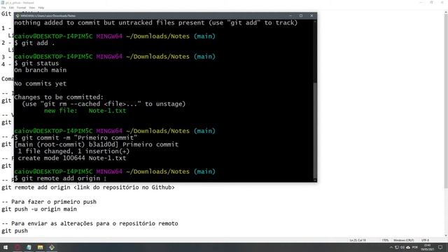 Comandos básicos do Git e Github смотреть онлайн