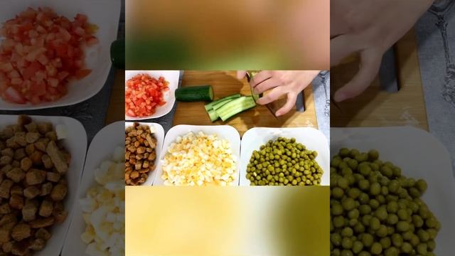 Вкусный салат за 3 минут. Салат “Радуга”. 3 минутта Радуга салатын жасаймыз. Қазақша рецепт. #short