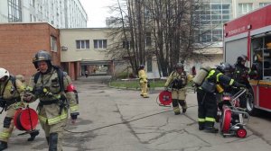 Пожарно-тактические учения в Иркутской областной клинической больнице
