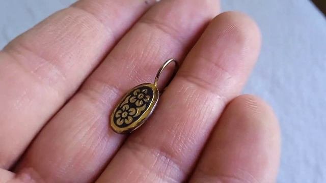 Серьги Серебро 875 проба с Чернением