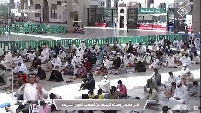 2022 в мечети Аль-Масджид ан-Набави в Медине, март 2022г.