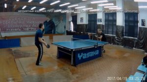 Уникальная игра тянущим антиспином и атакующим шипом настольный теннис