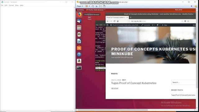 Hasil Kubernetes using MInikube menjalankan Wordpress смотреть онлайн