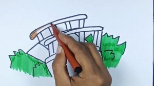 How to draw a bridge | Сурет салу Көпір | Как нарисовать мост
