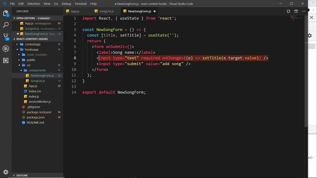 React Context & Hooks Tutorial #11 - useState with Forms смотреть онлайн