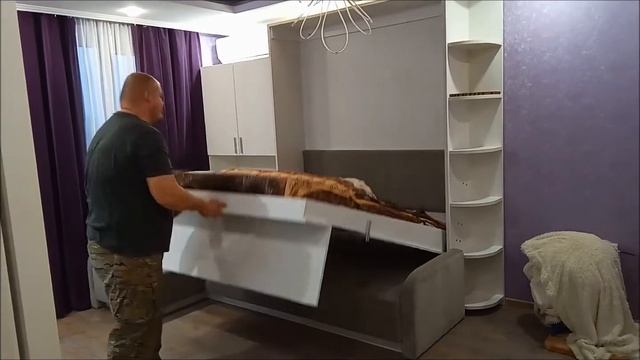Шкаф кровать с угловым диваном