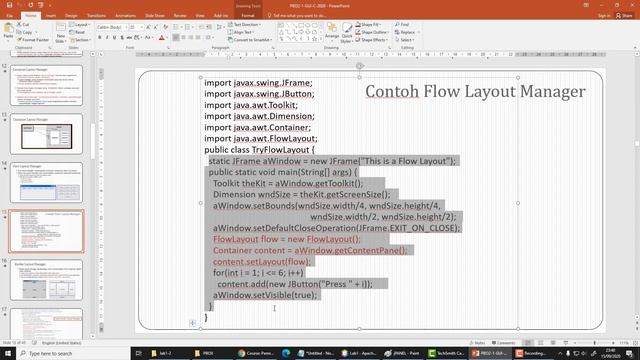 JAVA SWING: Flow Layout Manager смотреть онлайн